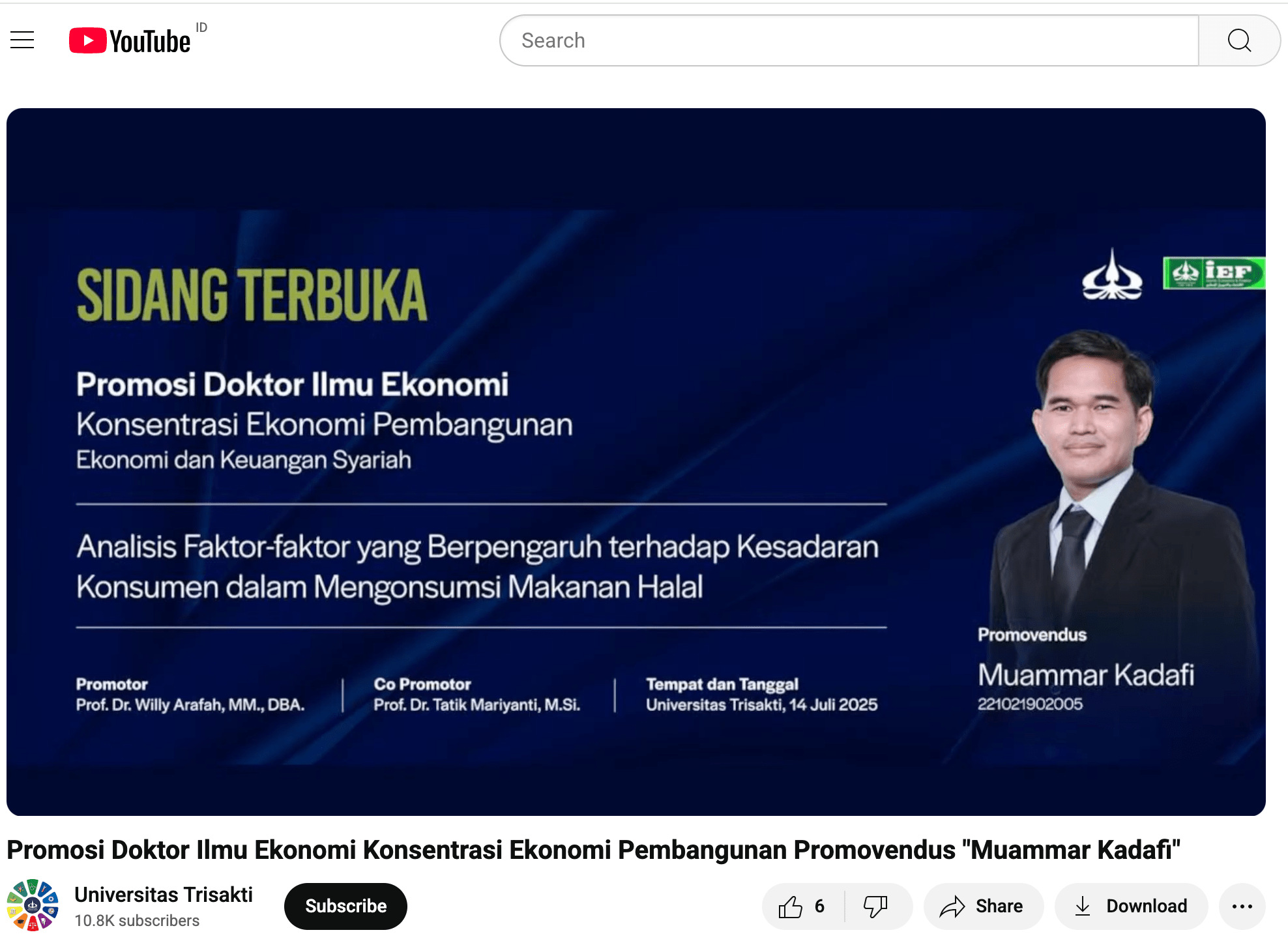 s3 ekonomi dan keuangan syariah trisakti