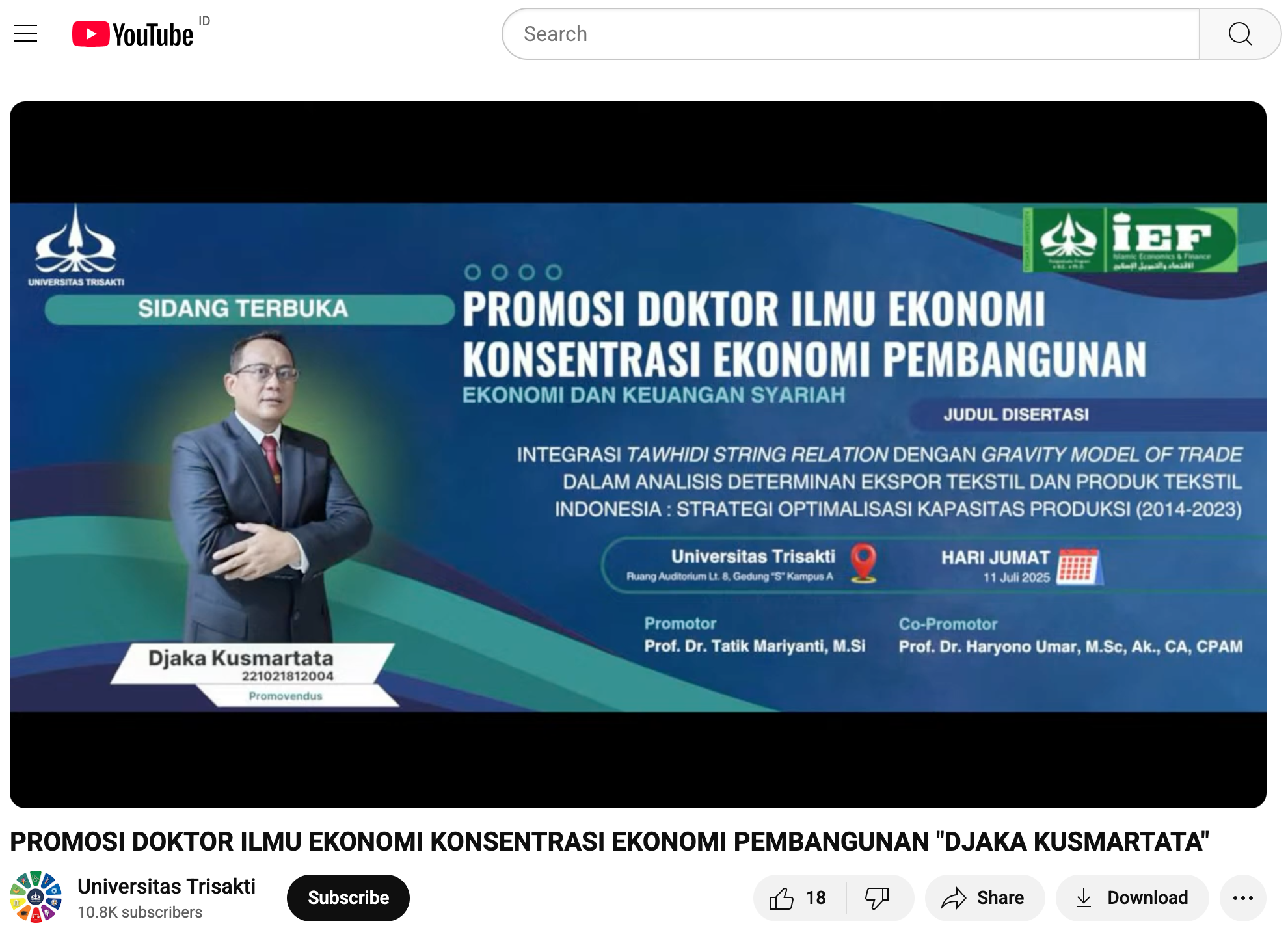 s3 ekonomi dan keuangan syariah trisakti